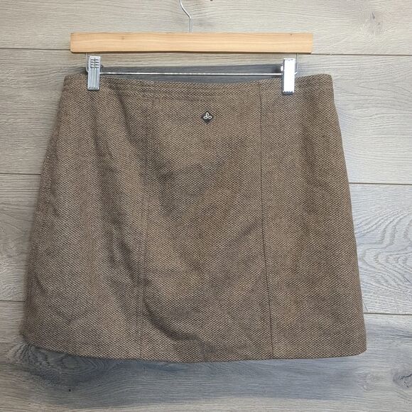 Prana Nicky Wool Blend Side Button Wrap Skirt Women's Size 6 - Picture 5 of 9
